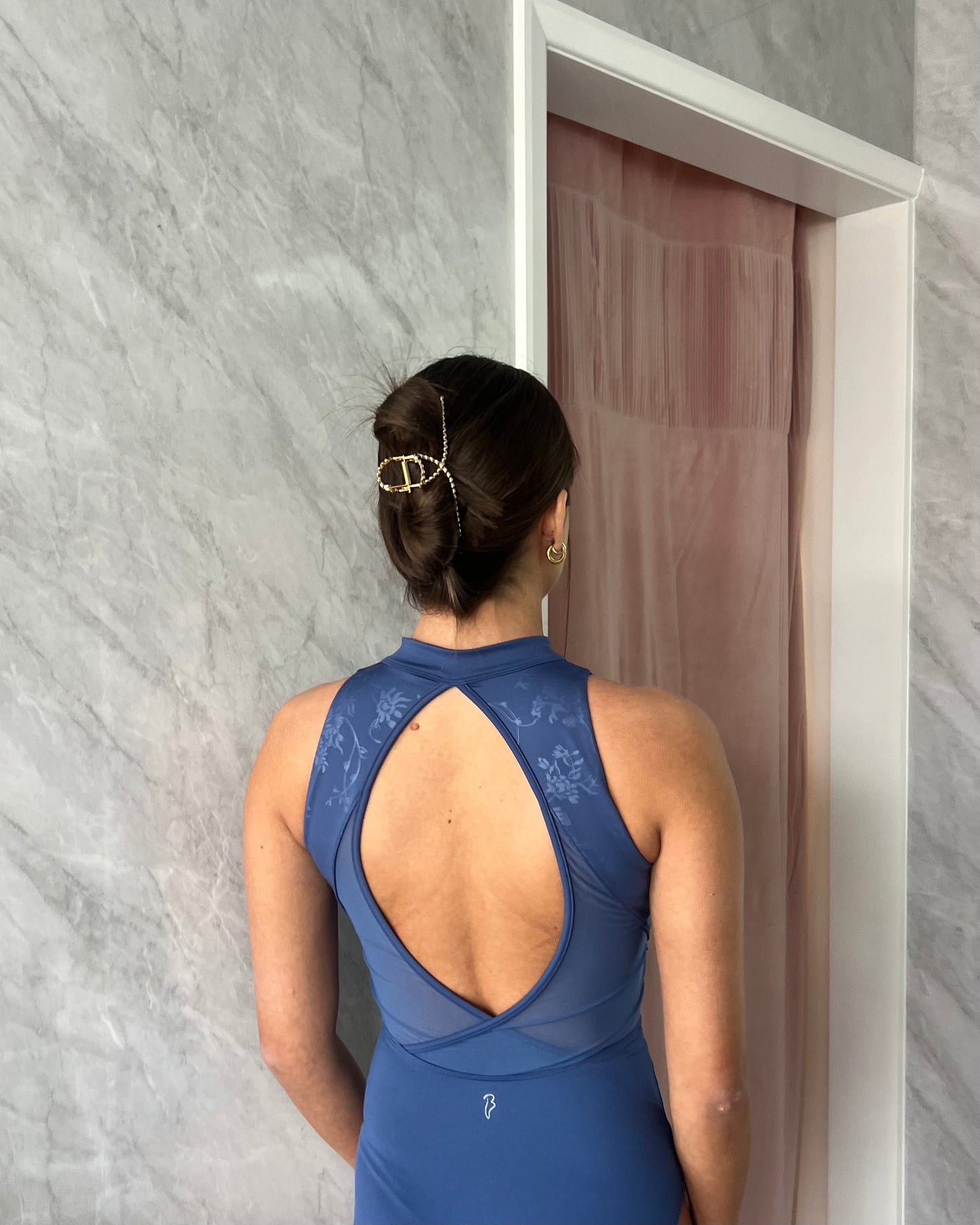 Bloch Casey Zip Front Leotard - Eclipse Blue