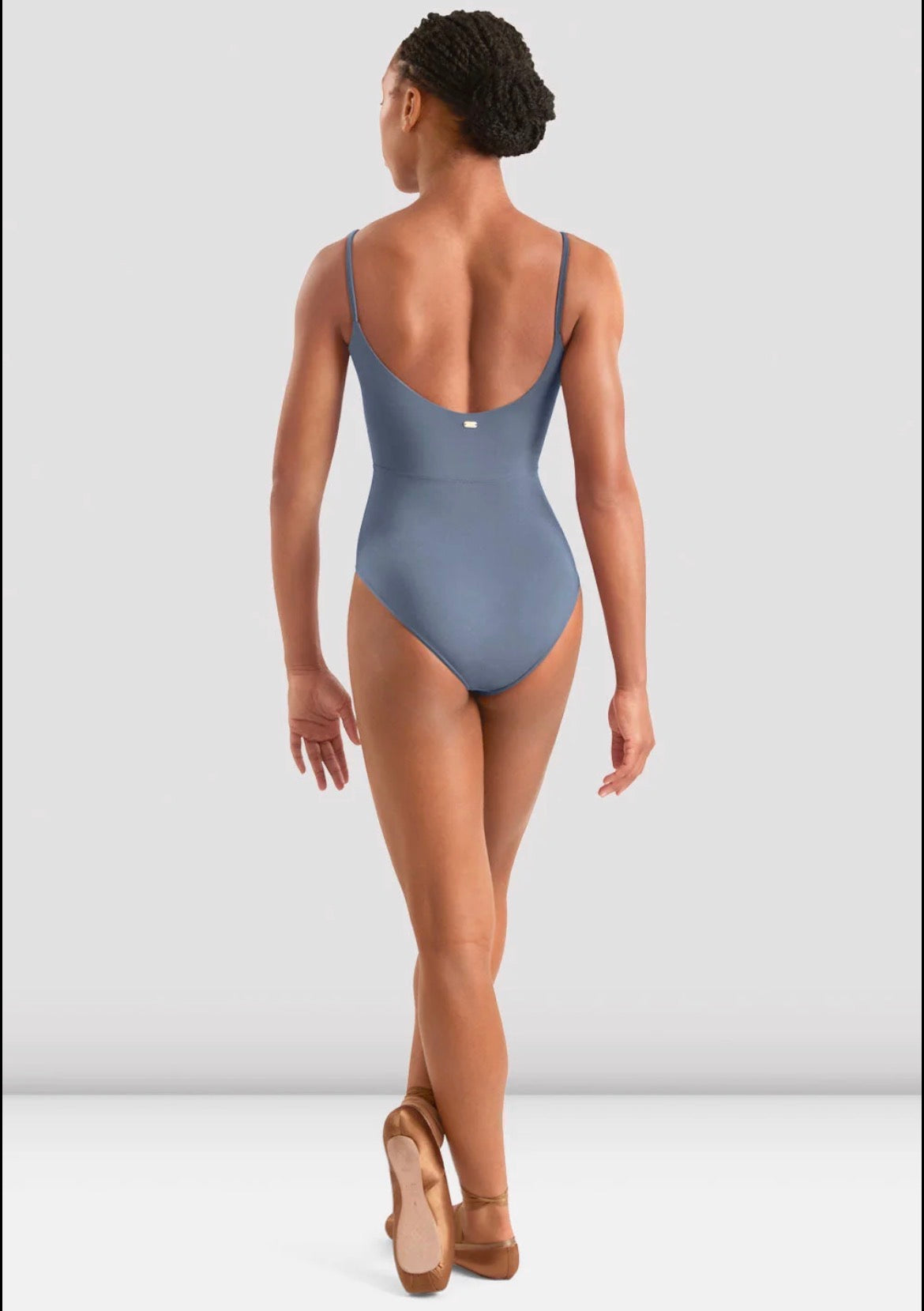 Mirella Ladies Floral Cami Leotard - Dusty Grey