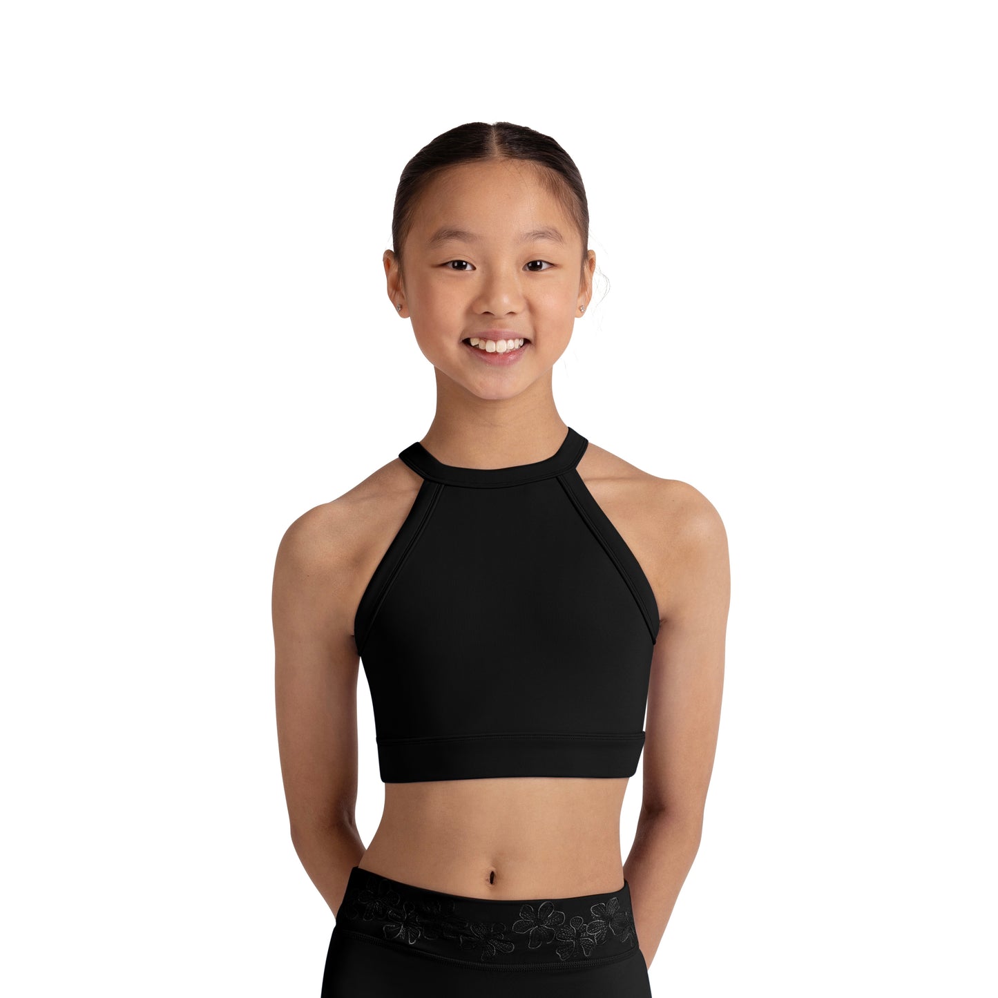 Bloch Tweens Modena Crop Top - Black