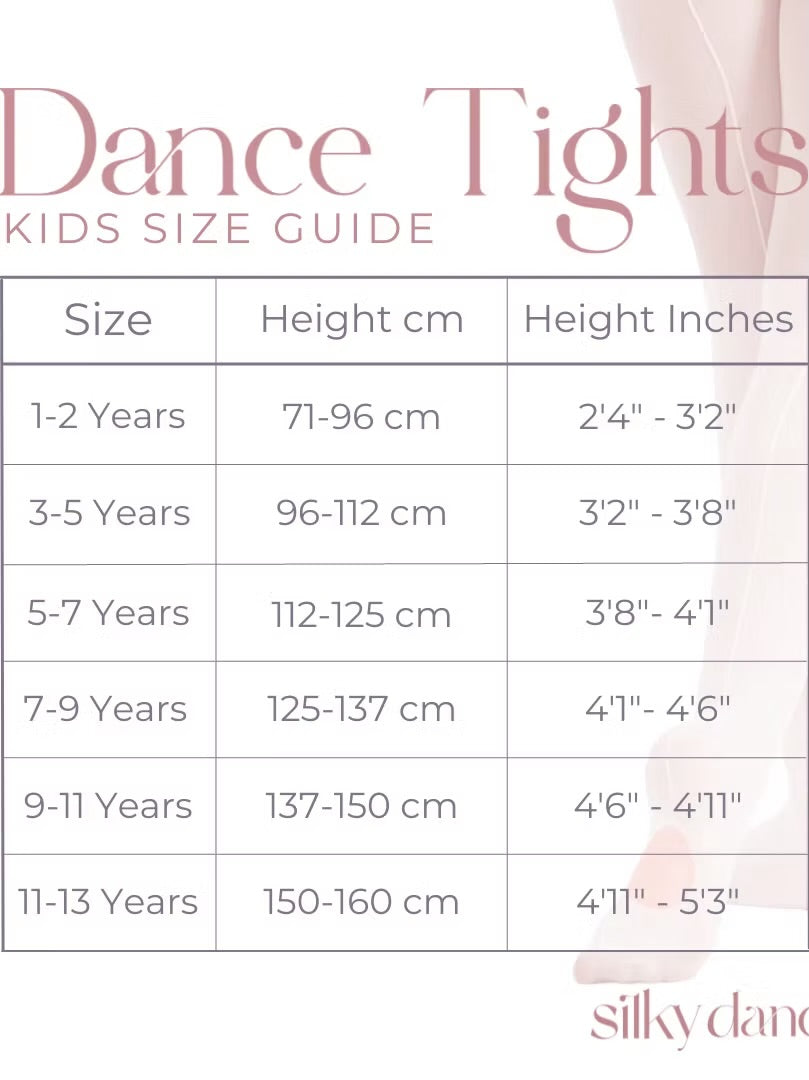 Silky Dance Girl’s Essentials Footless Tights - Black