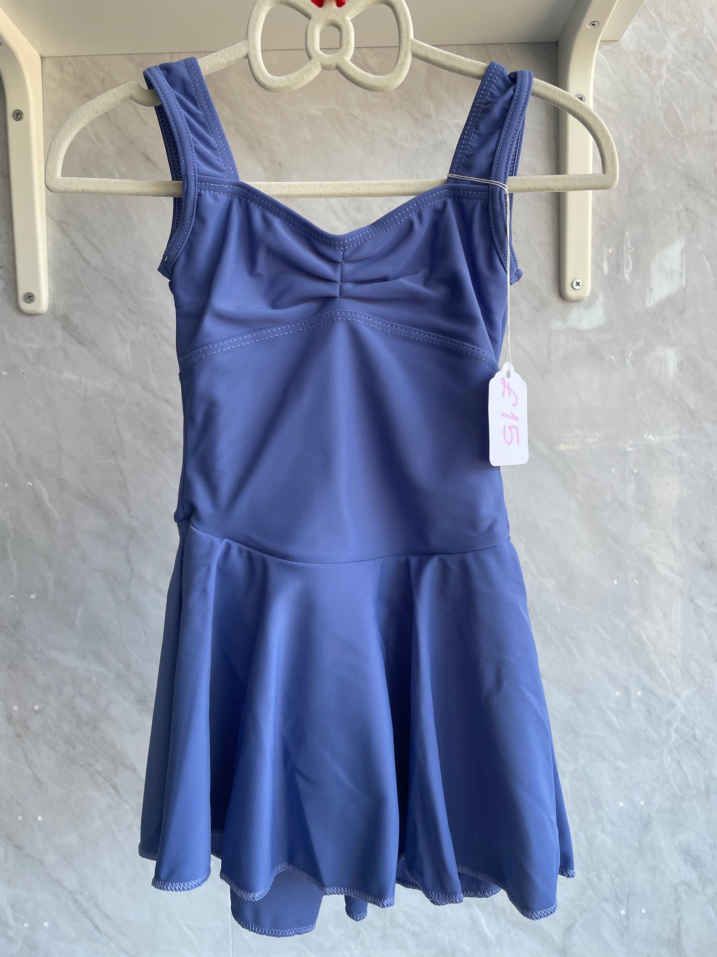 RV BBO cornflower blue leotard dress