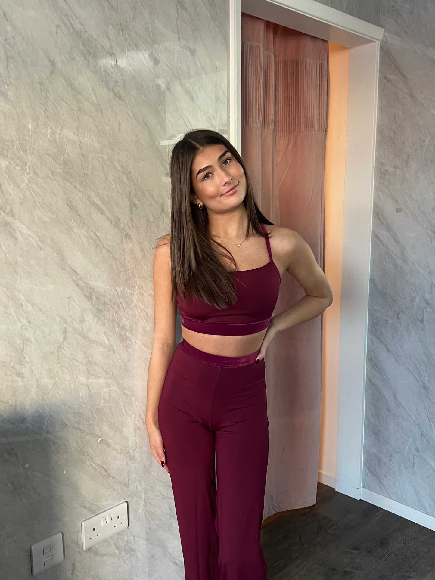 Capezio Fondness Bra Top - Windsor Wine