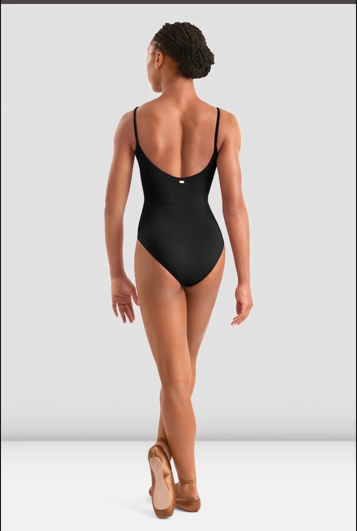 Mirella Ladies Floral Cami Leotard - Black