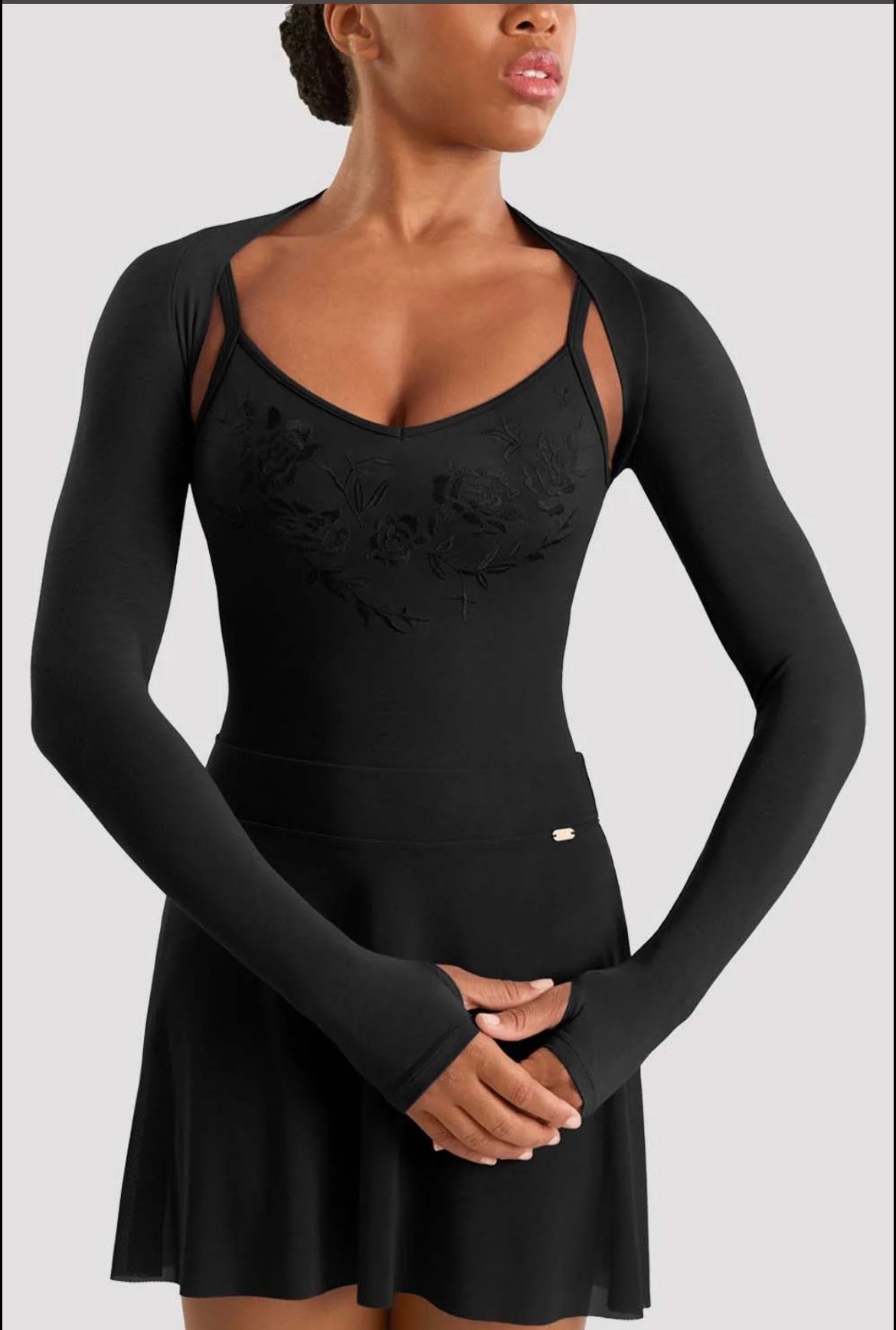 Mirella Longsleeve Shrug - Black