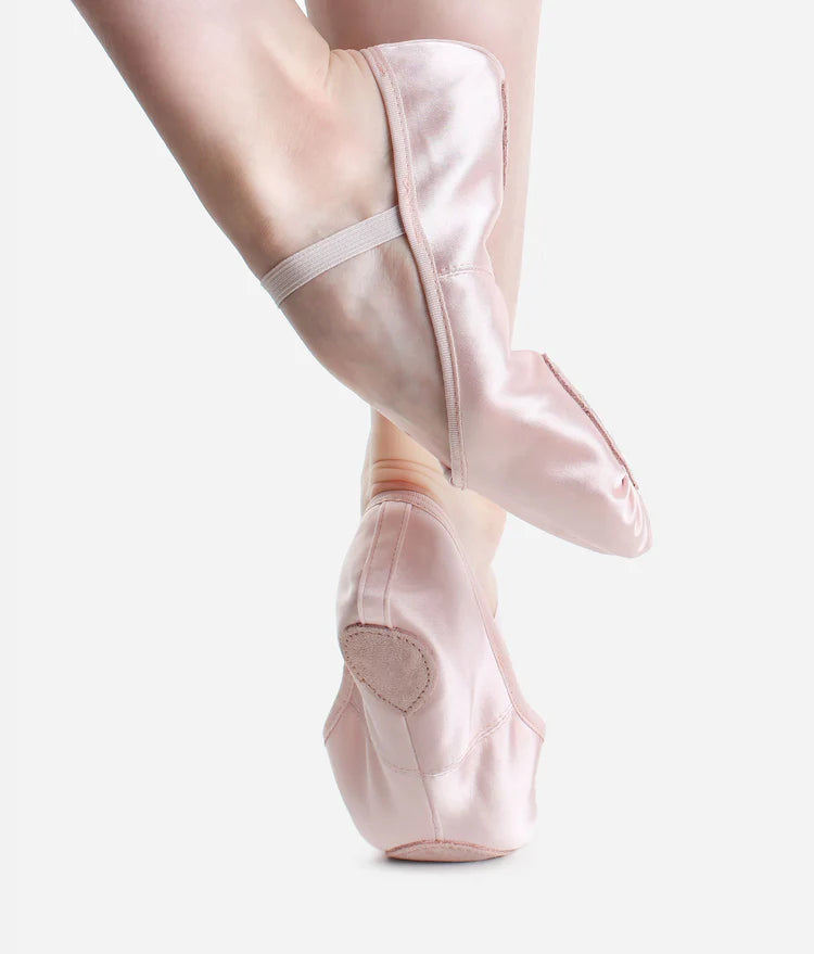 So Danca Ladies Satin Split Sole Ballet Shoe BAE15 - Pink