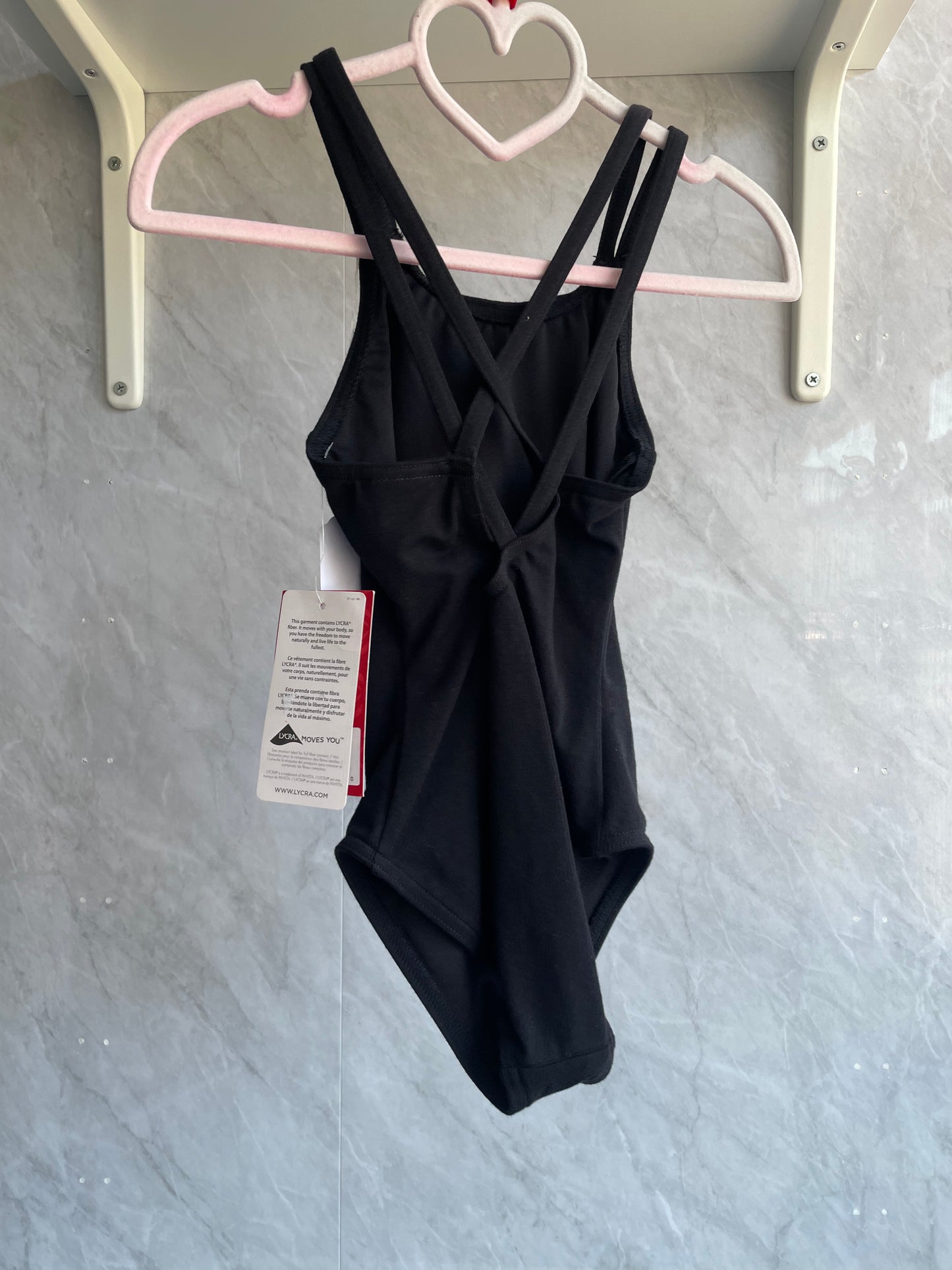 DB strap cami leotard black
