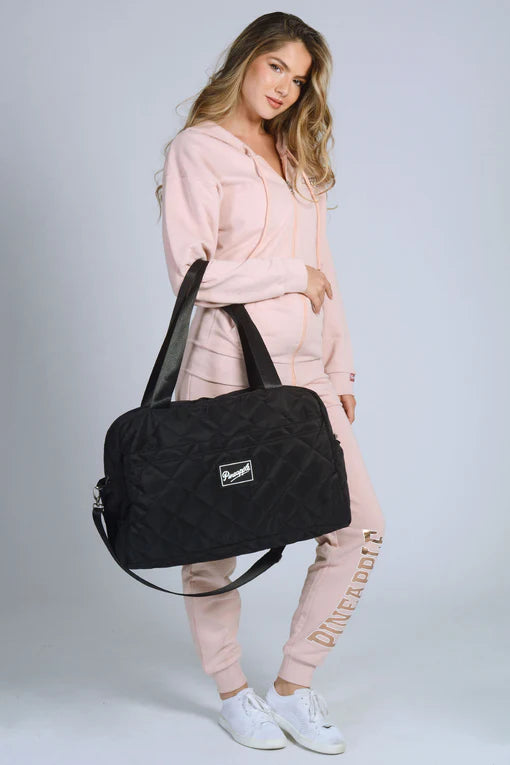 Pineapple Black Quilted Holdall Bag