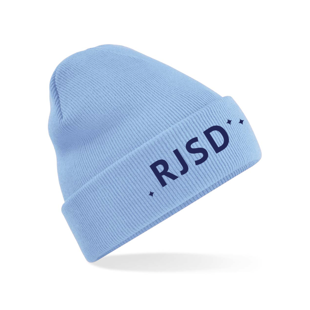 RJSD Embroidered Beanie - Sky Blue