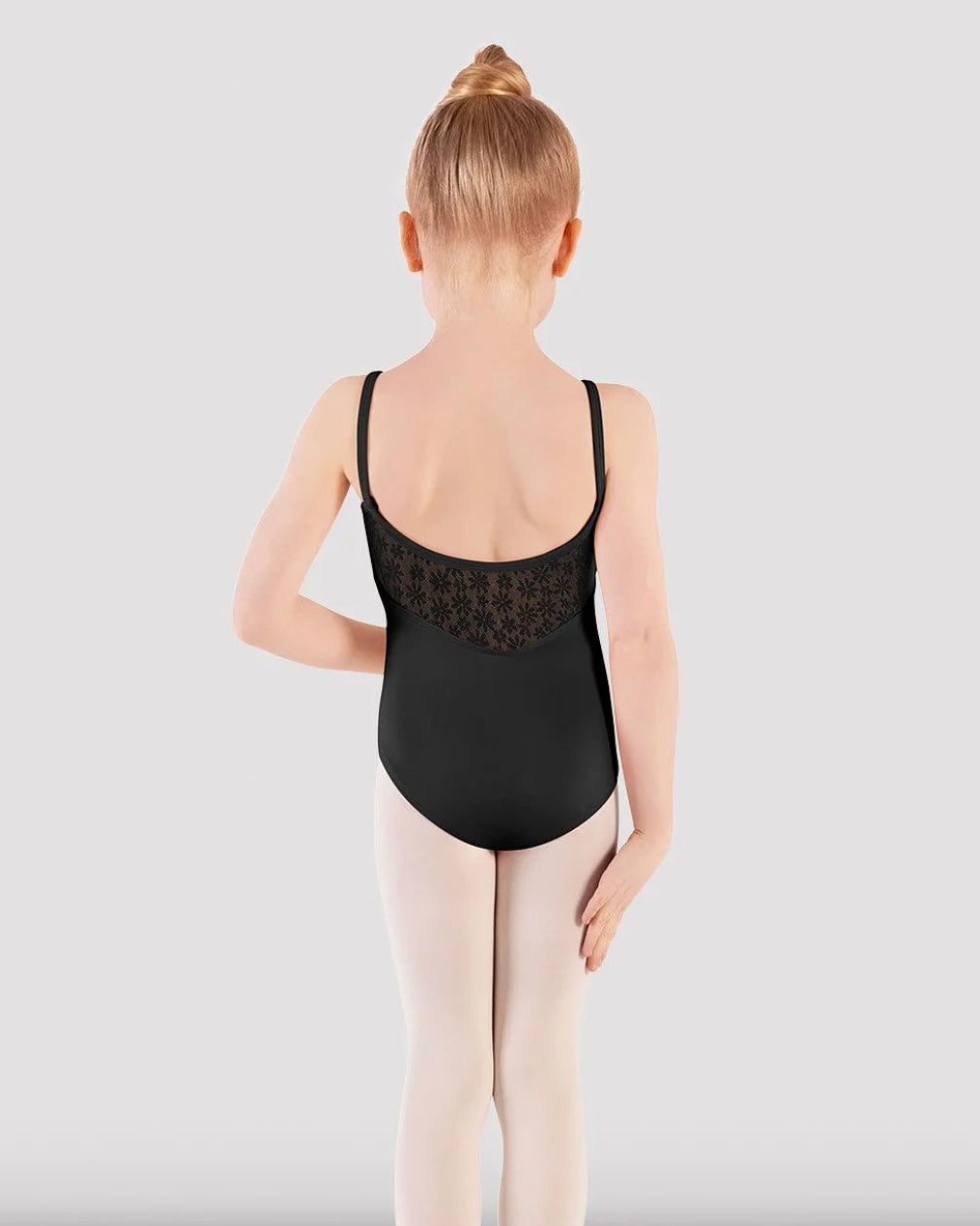 Mirella Camisole Flower Leotard - Black