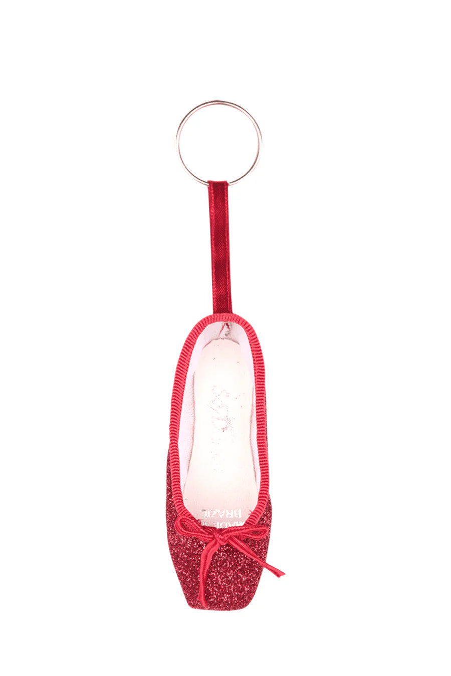 So Danca Glitter Pointe Shoe Keychain - Red