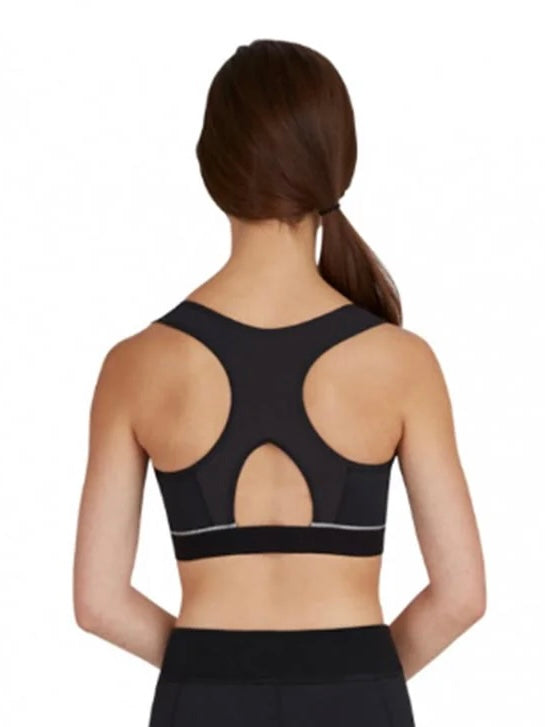Capezio Zip Front Sports Bra Top 10259 - Black
