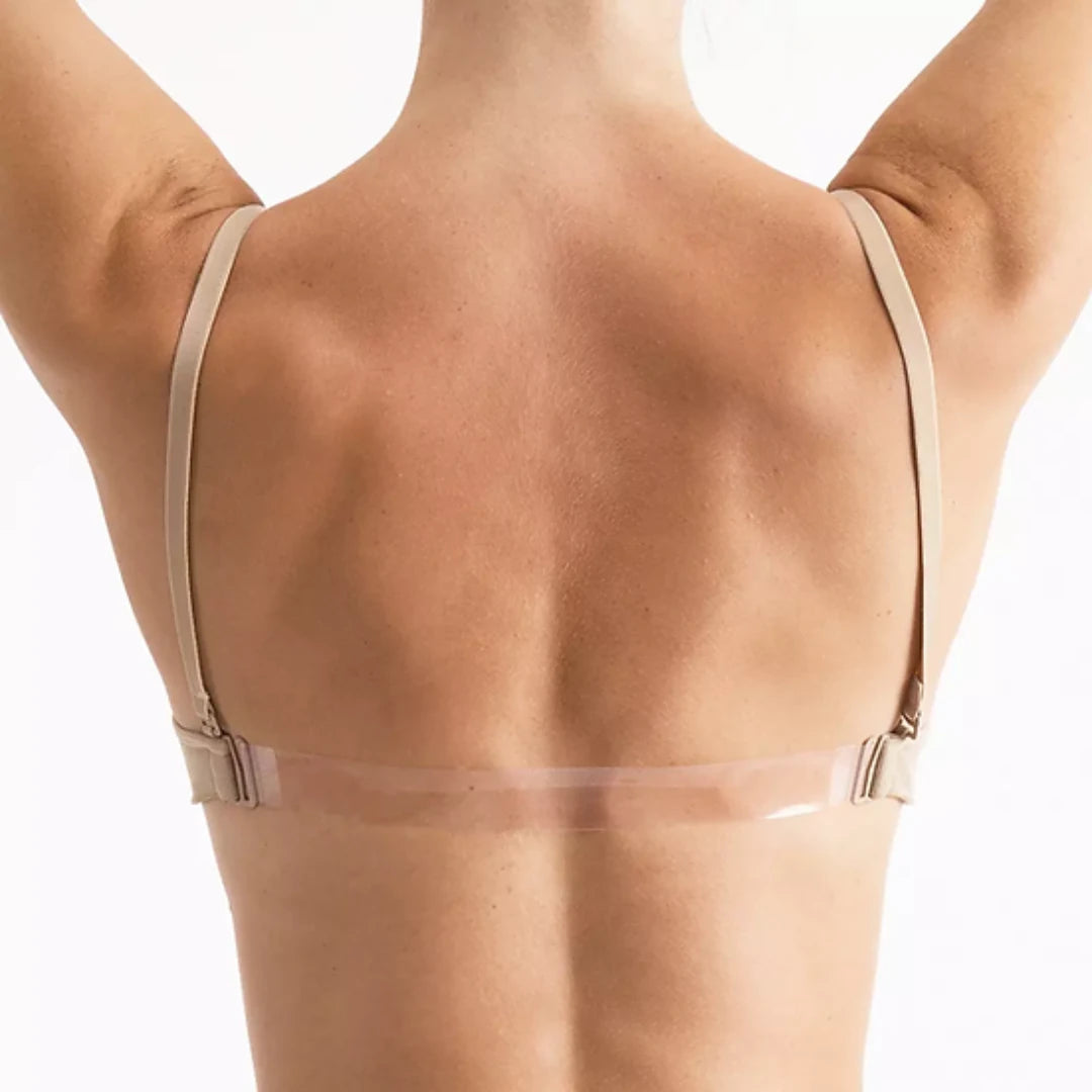 ‘Silky Dance’ Seamless Clear Back Bra - Nude