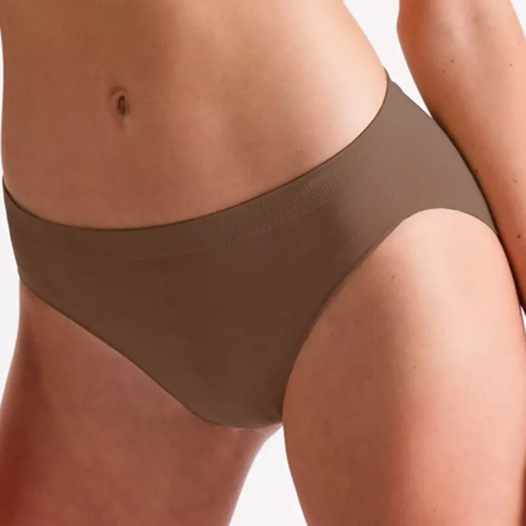 ‘Silky Dance’ Seamless High Cut Brief - Dark Nude