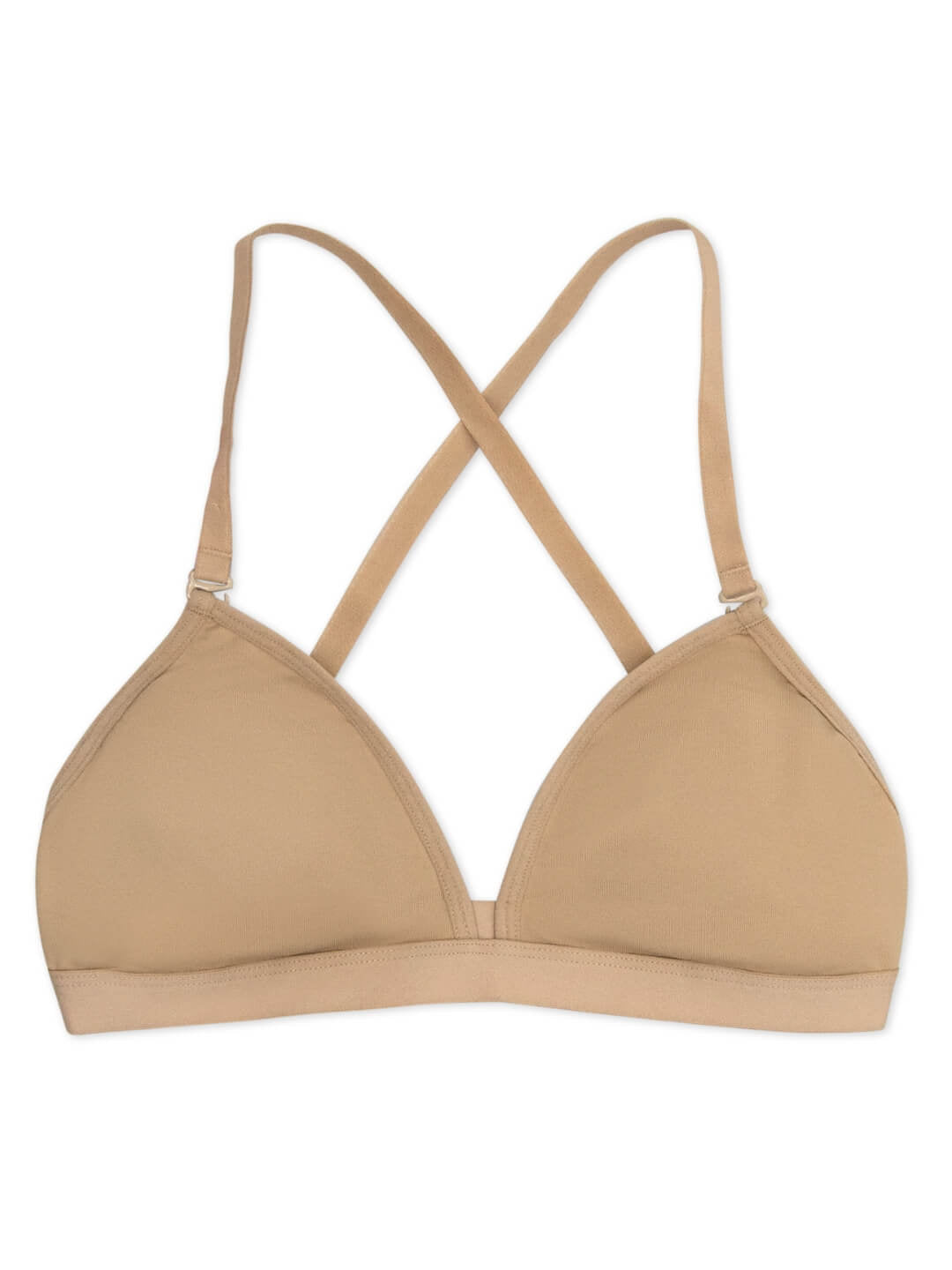 Capezio Ladies Deep Neck Clear Back Bra - Nude