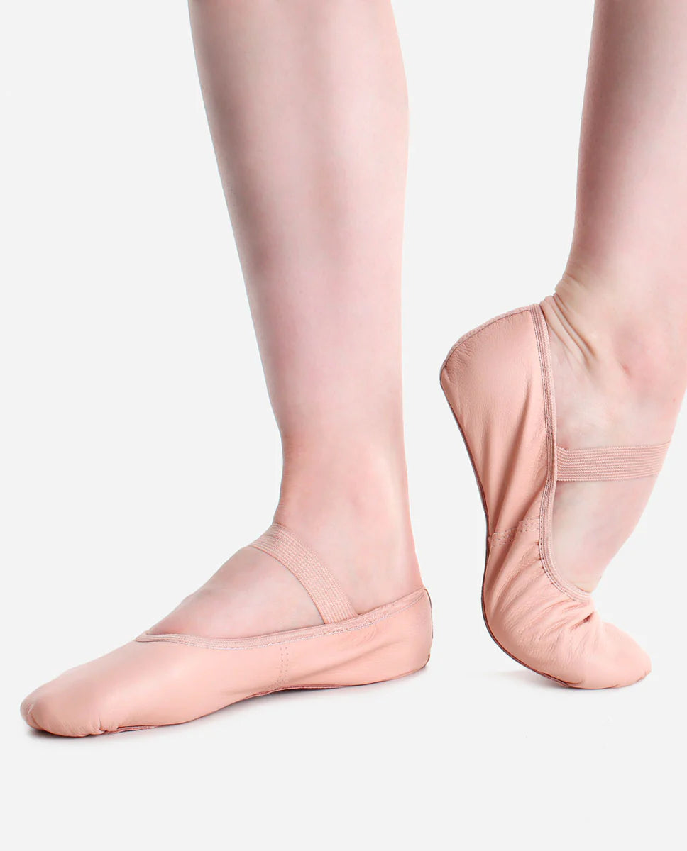 So Danca Adults Leather Full Sole Ballet Shoe - Pink