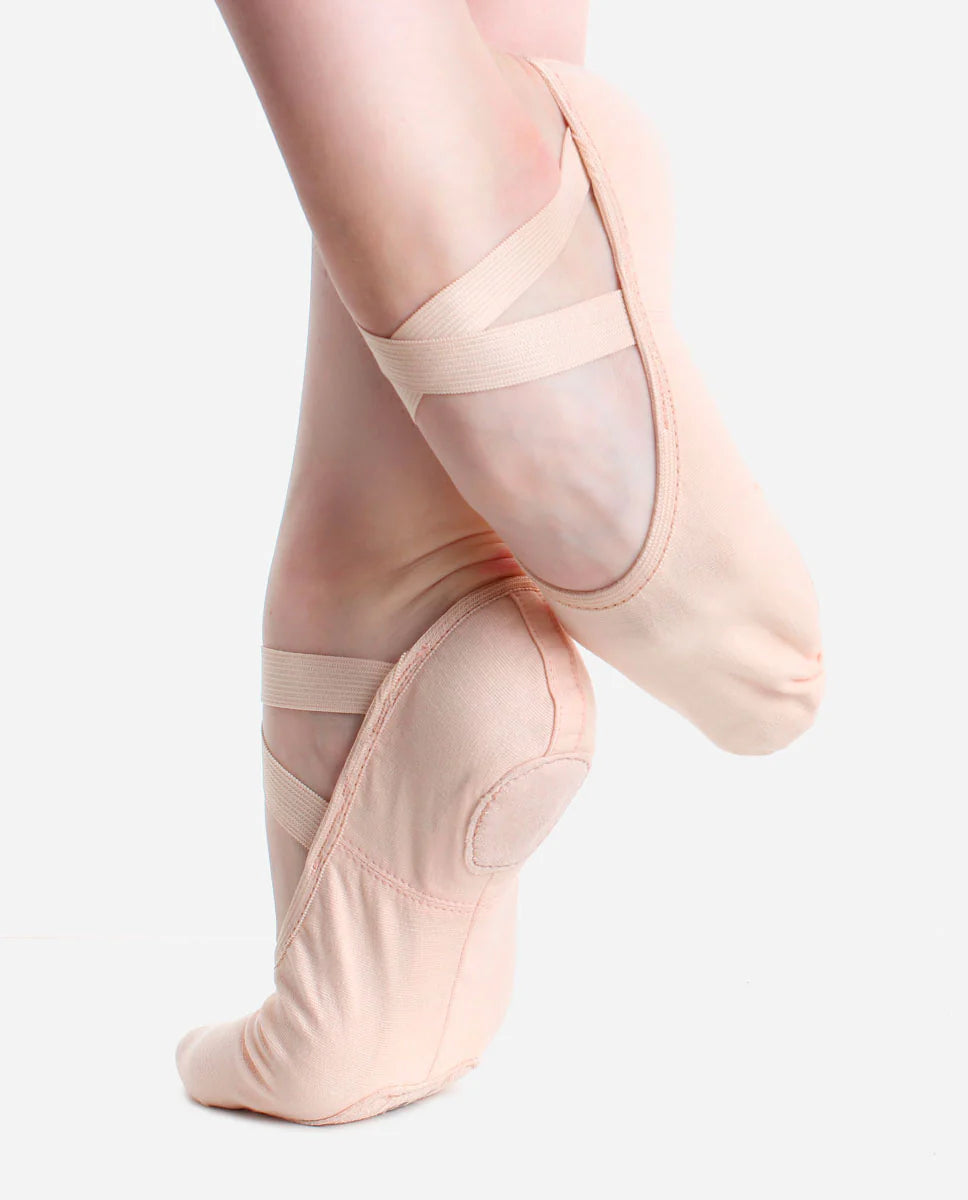 So Danca SD16VG Canvas Split Sole Vegan Ballet Shoes - Light Pink