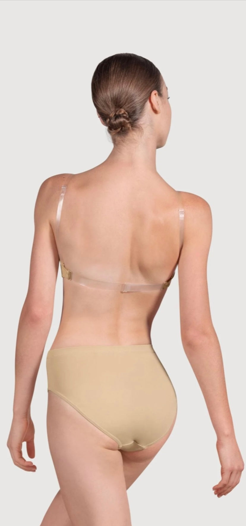 Bloch Ladies ‘Vela’ Gather-Front Bandeau Bra - Sand