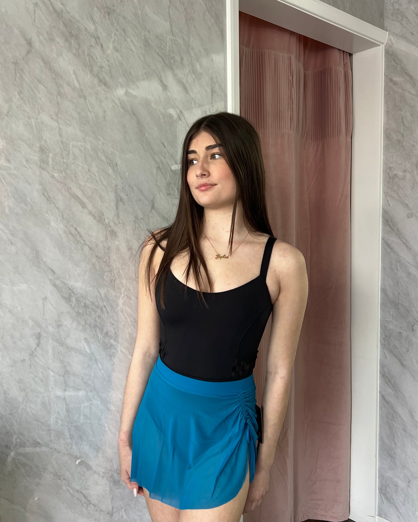 Bloch Ladies Nicky Skirt - Peacock Blue