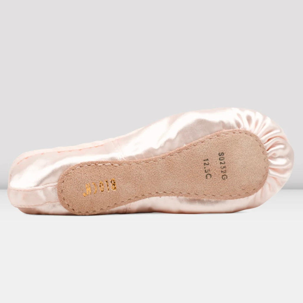 Bloch Children’s “Debut” Satin Full Sole Ballet Shoe - Pink