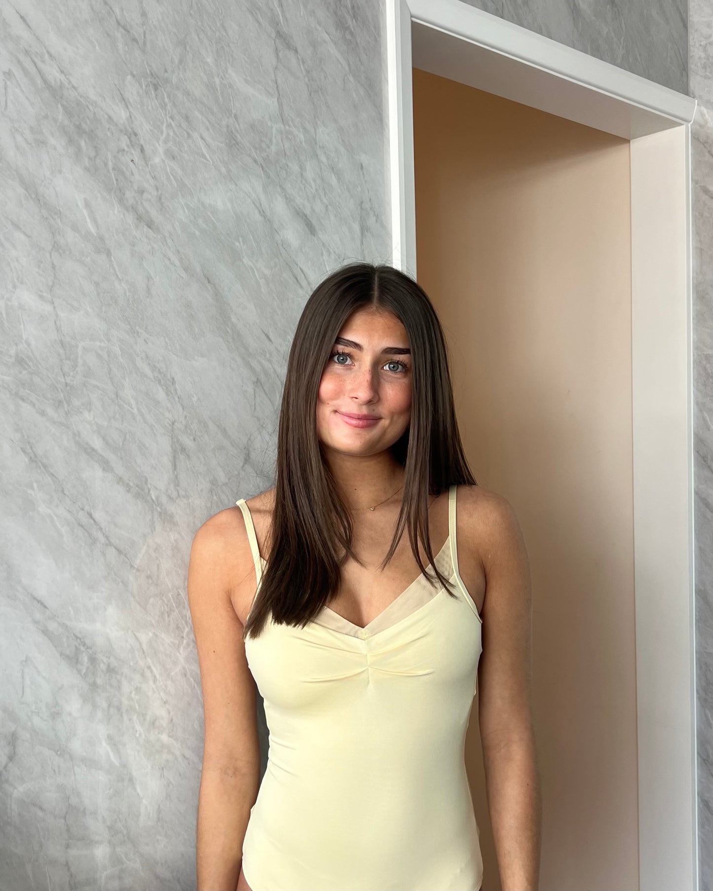 Capezio Anemoia Camisole Leotard - Butter Yellow