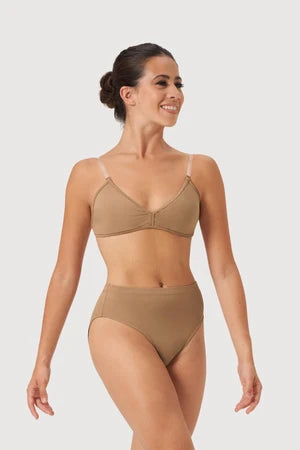 Bloch Ladies Deva V Front Bra - Tan