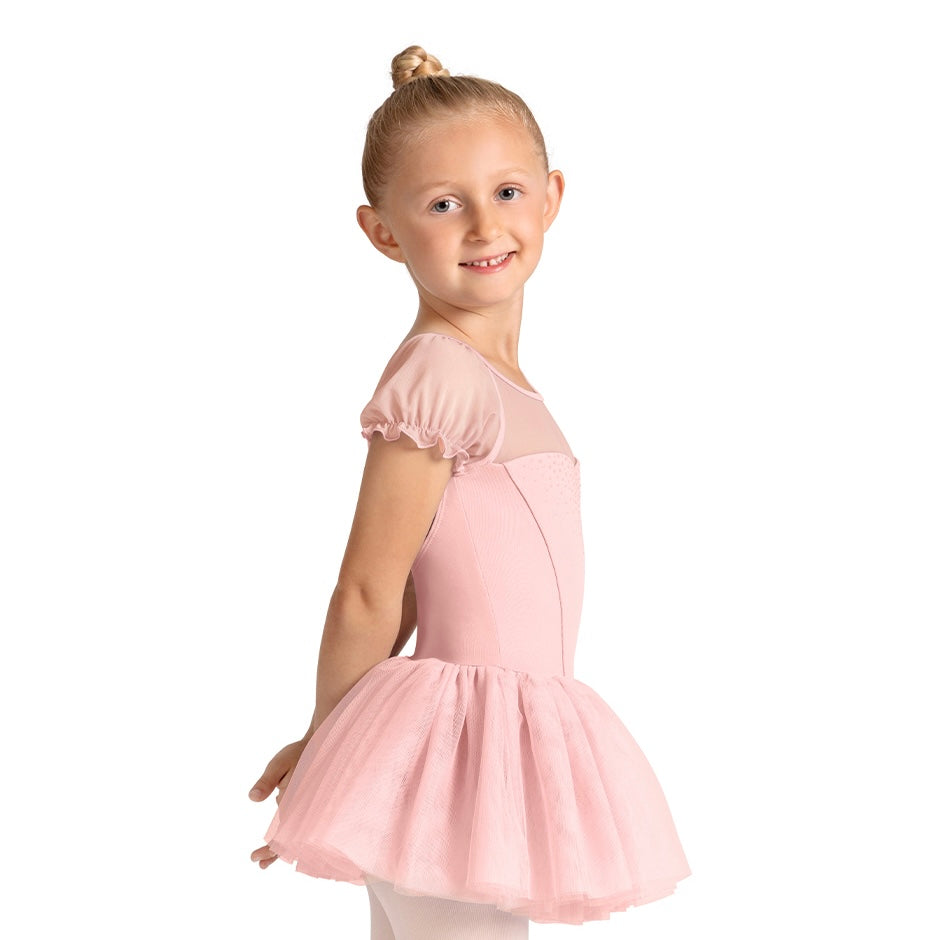 Mirella Puff Sleeve Tutu Dress - Pink