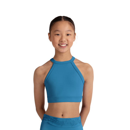 Bloch Tweens Modena Crop Top - Cerulean Blue