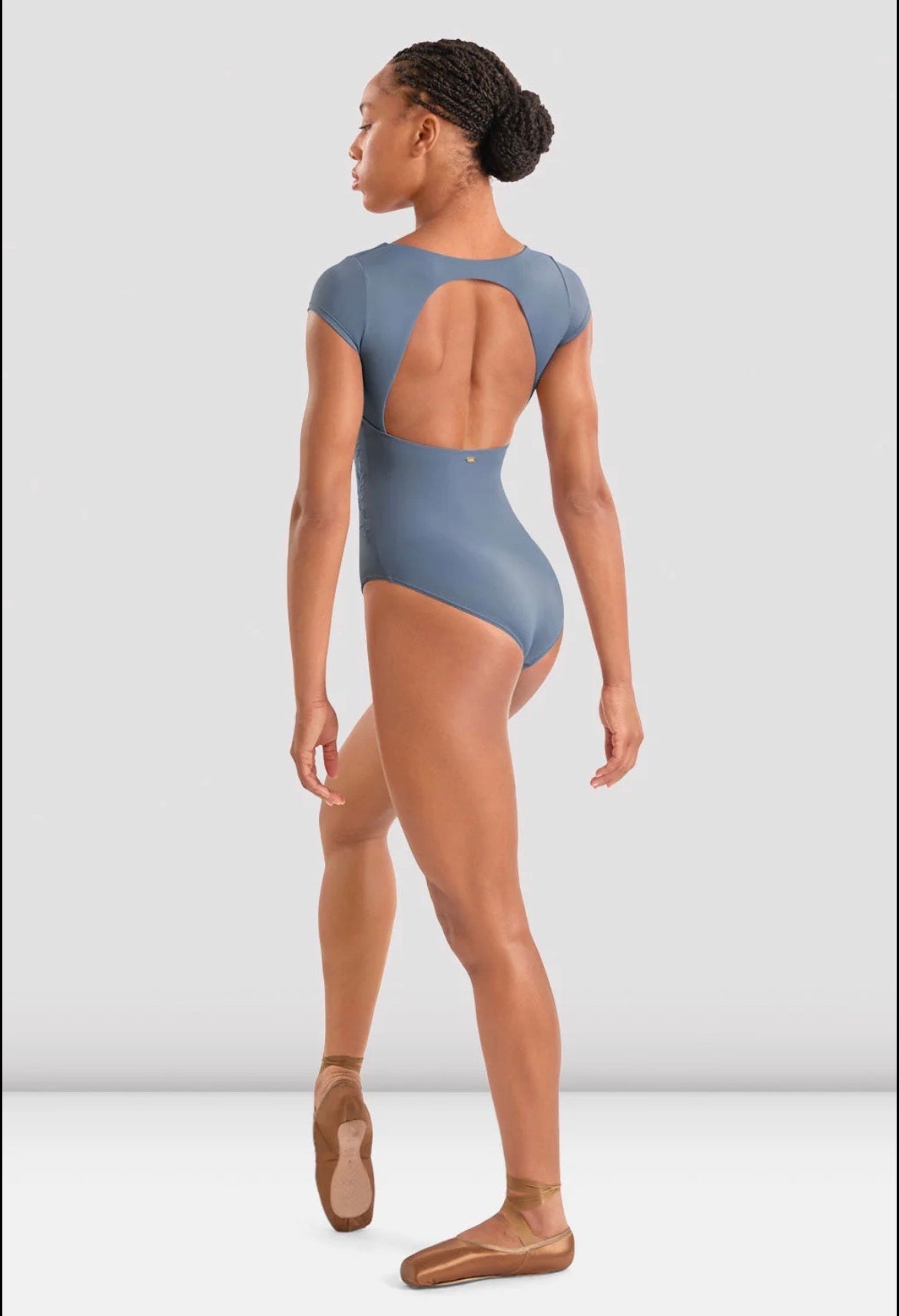 Mirella Ladies Floral Cap sleeve Leotard - Dusty Grey