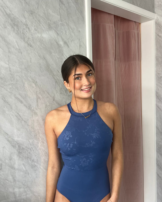 Bloch Veronica Halterneck Leotard - Eclipse Blue