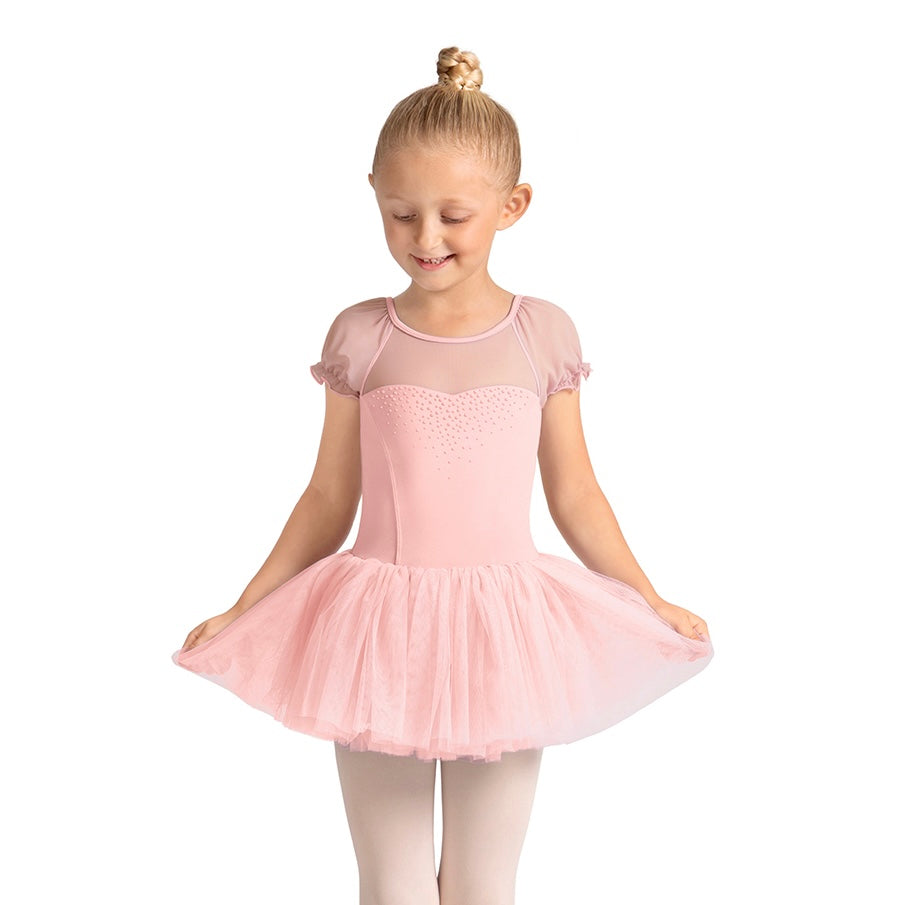 Mirella Puff Sleeve Tutu Dress - Pink