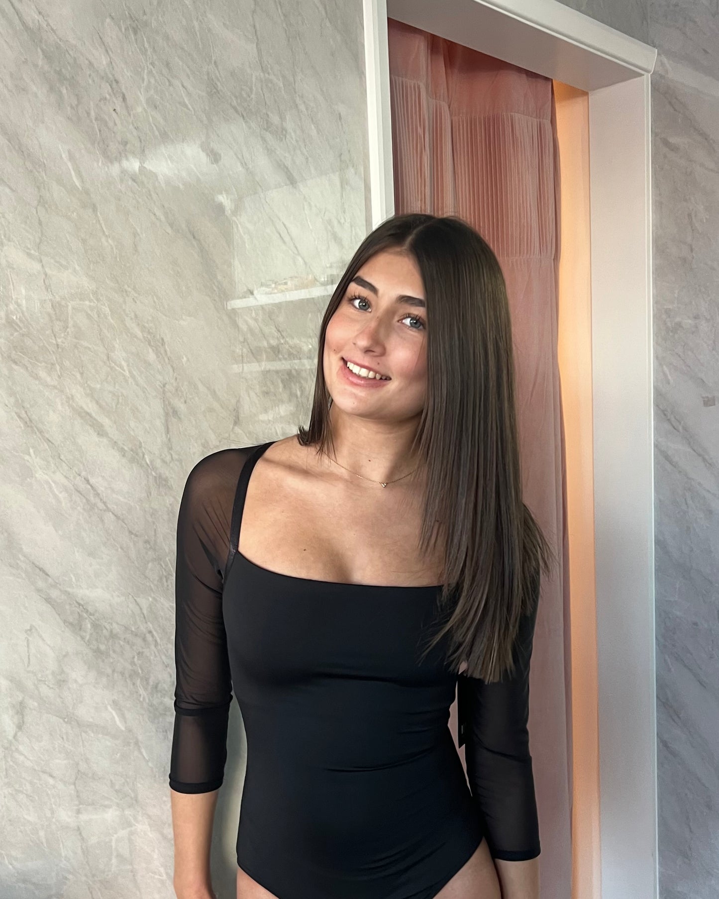 Bloch Arabesque 3/4 Sleeve Leotard - Black