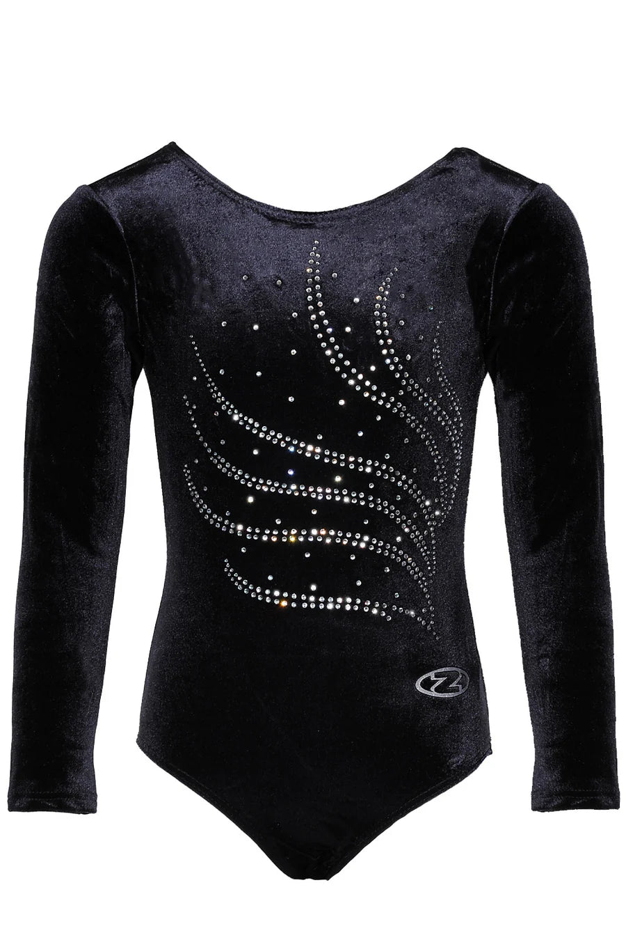 The Zone Tiara Long Sleeve Gymnastics Leotard - Black