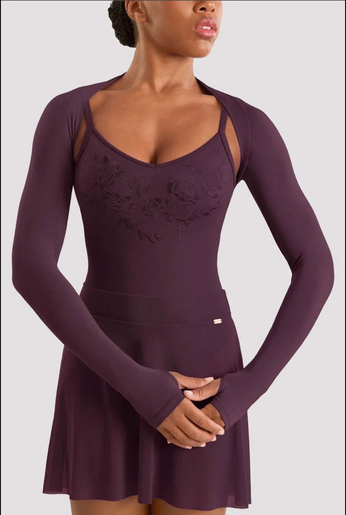 Mirella Longsleeve Shrug - Merlot