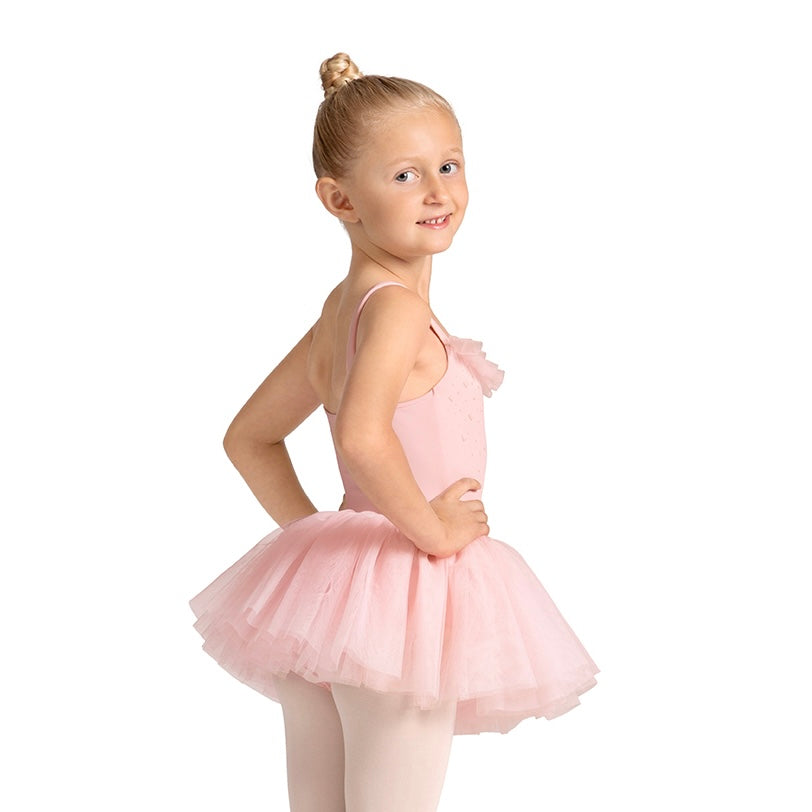 Mirella Frill Neckline Tutu Dress - Pink