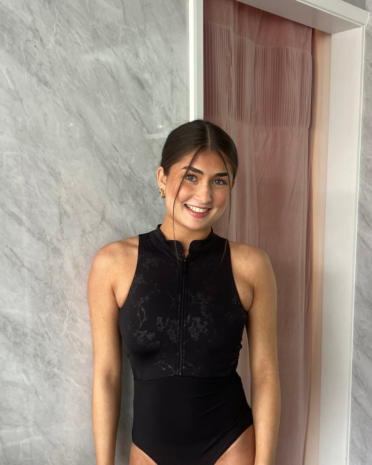 Bloch Casey Zip Front Leotard - Black