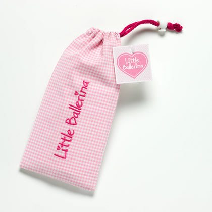 Little Ballerina Gingham Shoe Bag