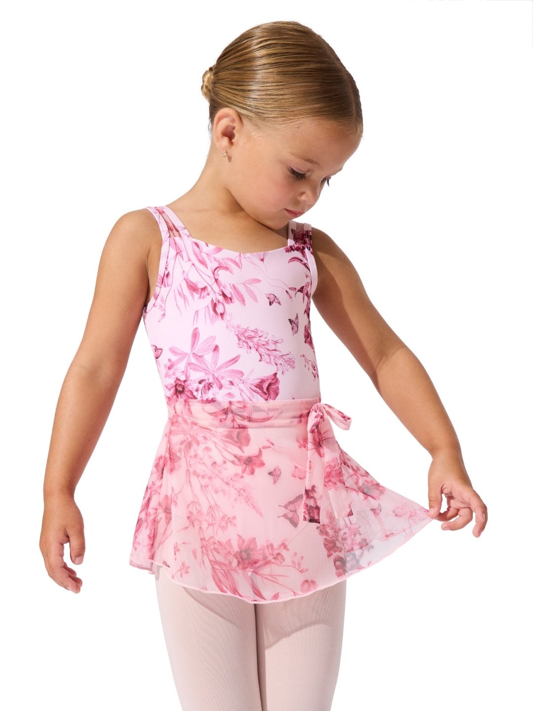 Capezio Girls Fae Ribbon Skirt - Pink