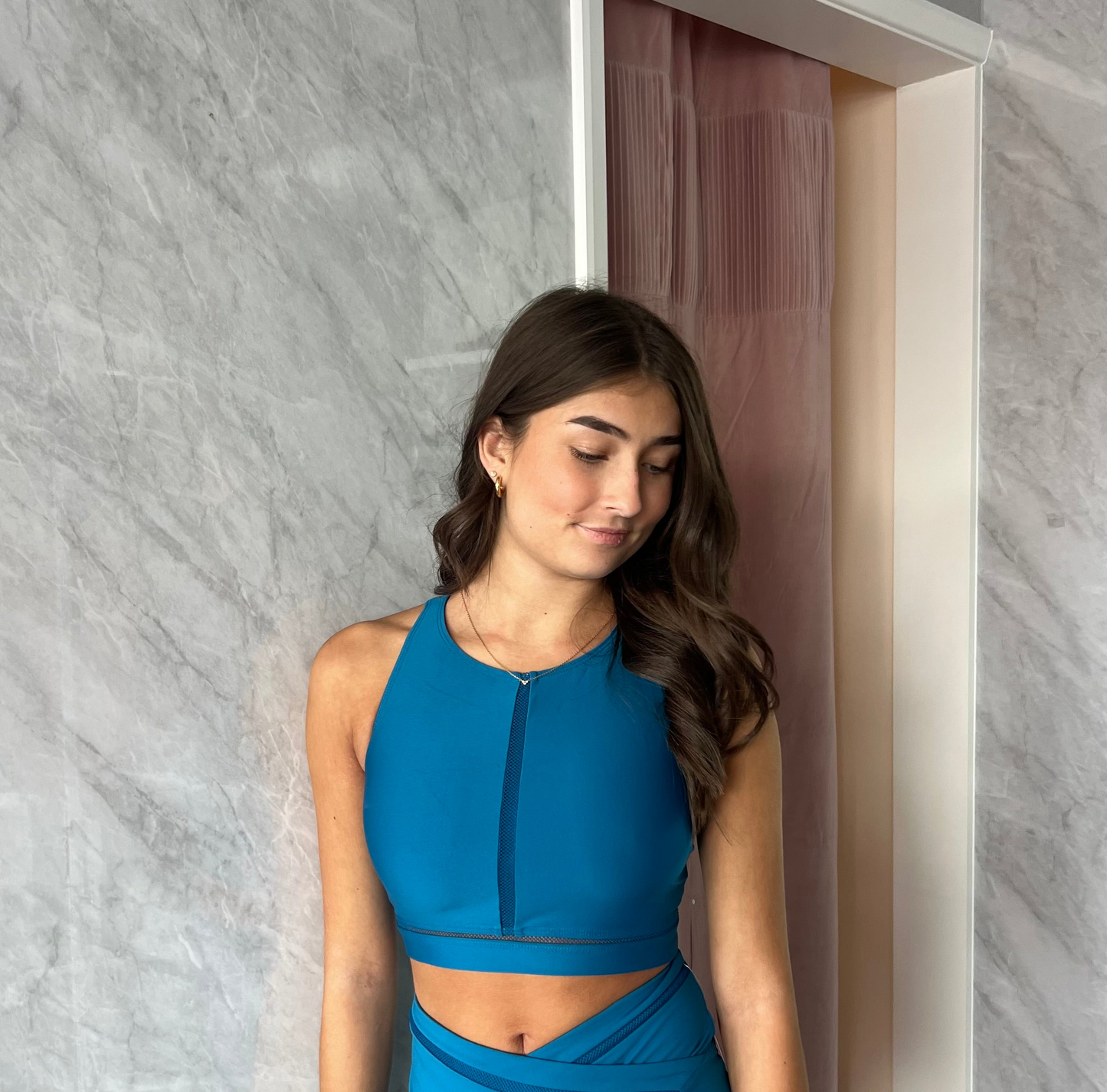 Capezio Oceanic Crop Top - Blue