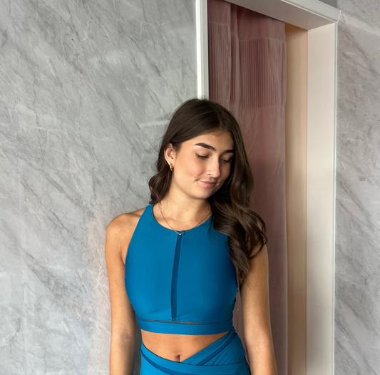 Capezio Oceanic Crop Top - Blue