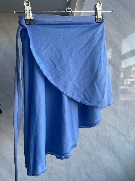 Wrap around mesh skirt baby blue