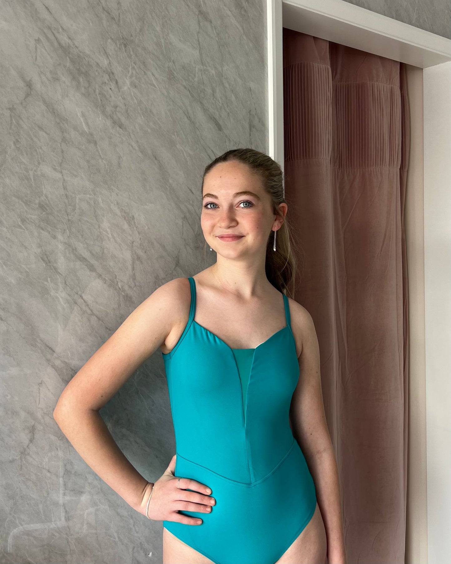 Mirella Tweens Celestia Camisole Leotard - Caribbean