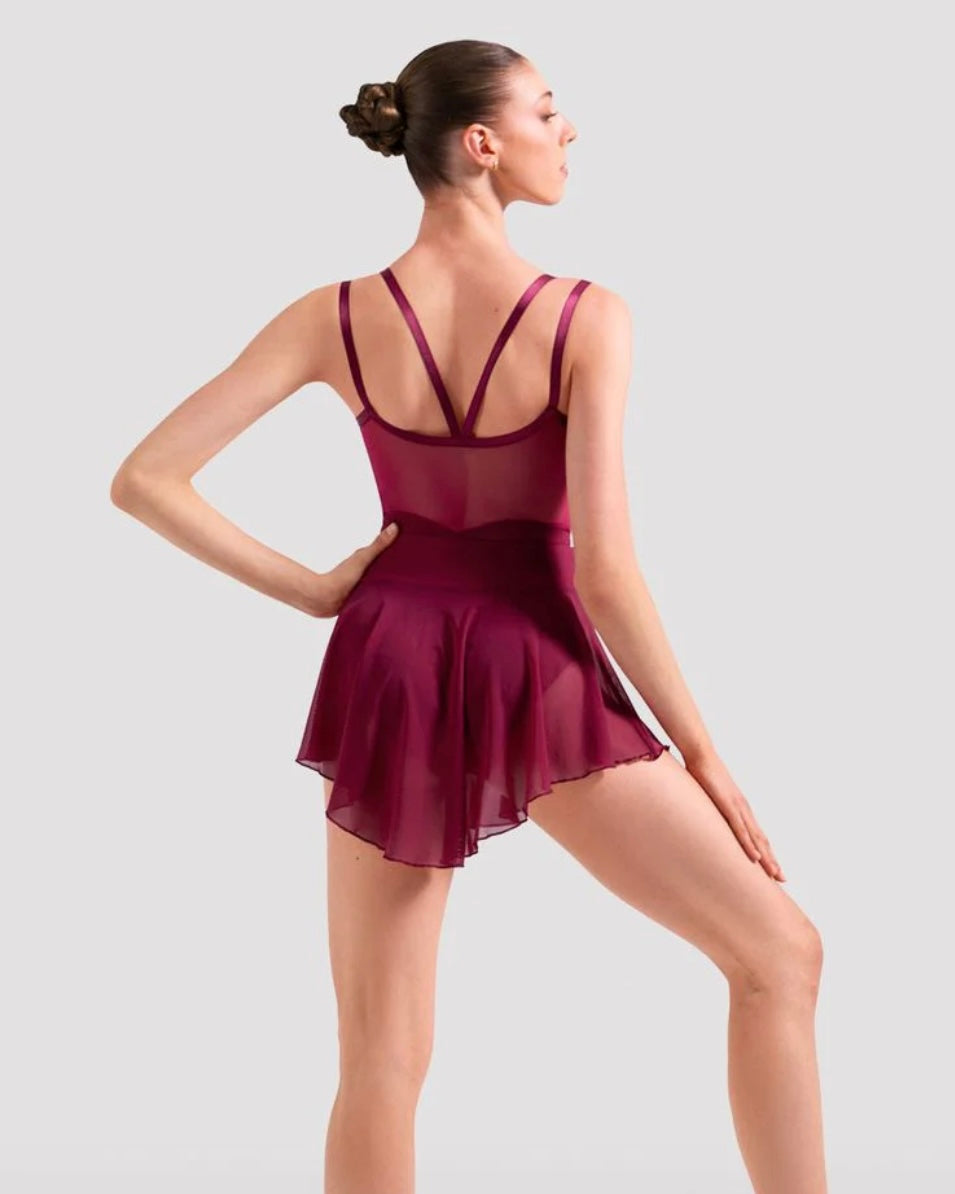 Bloch Arabesque Mesh Skirt - Plum Berry