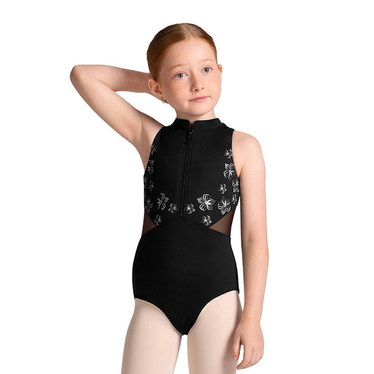 Bloch Tweens Cayla Zip Front Leotard - Black