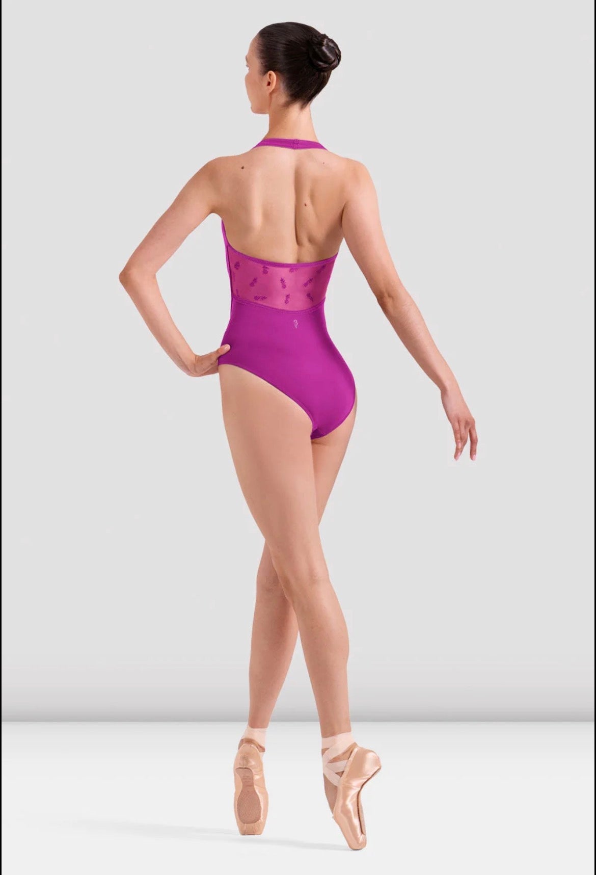 Bloch Ladies Charlotte Floral Halterneck Leotard- Velvet Orchid