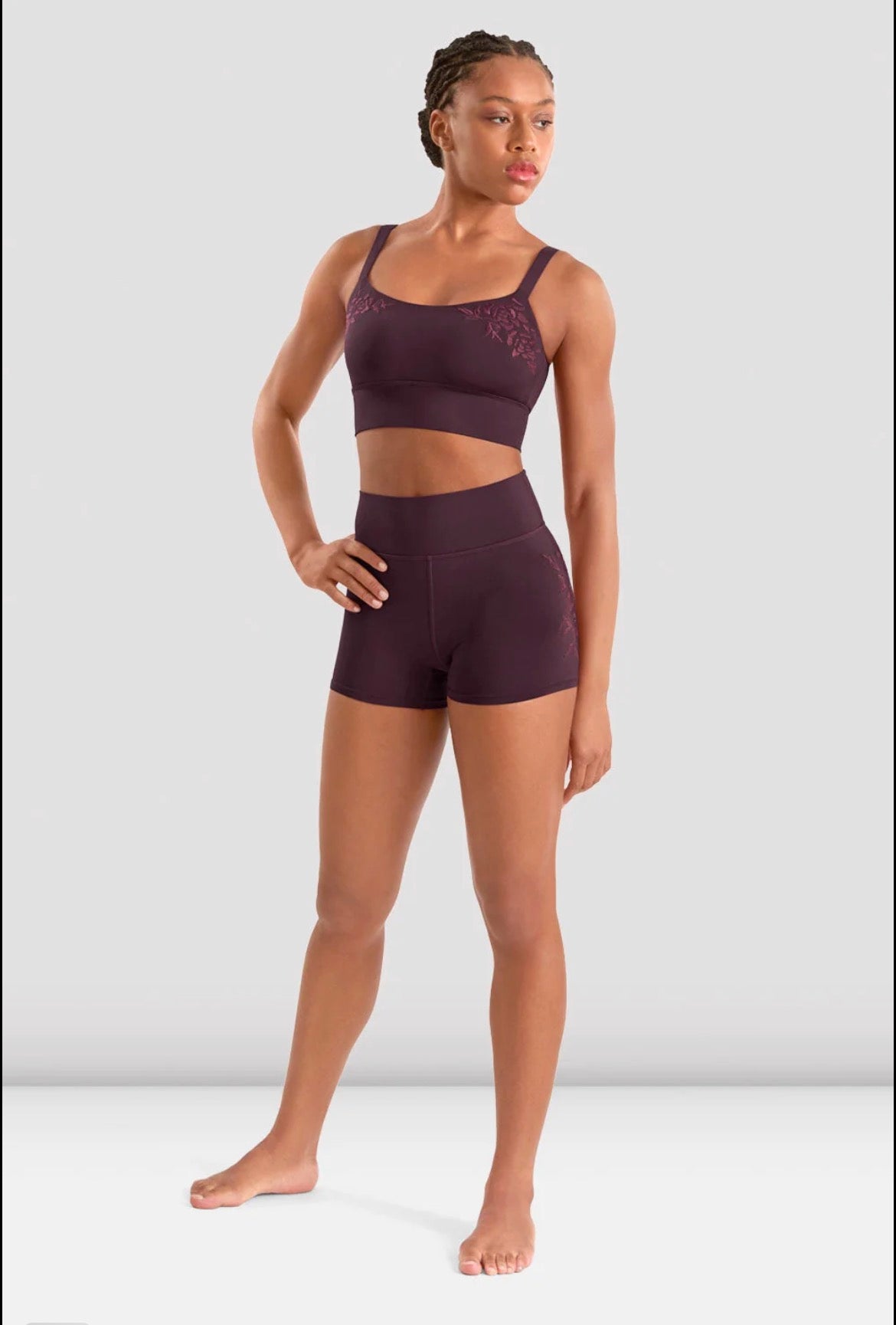 Mirella Hi Waist Shorts - Merlot
