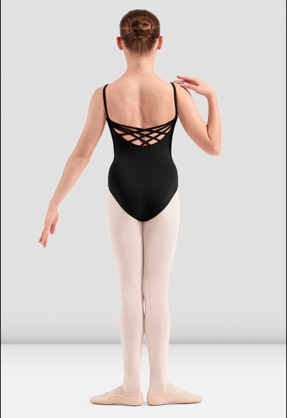Mirella Girls Floral Cami Leotard - Black