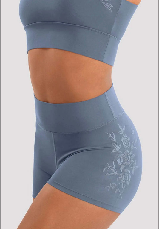 Mirella Hi Waist Shorts - Dusty Grey