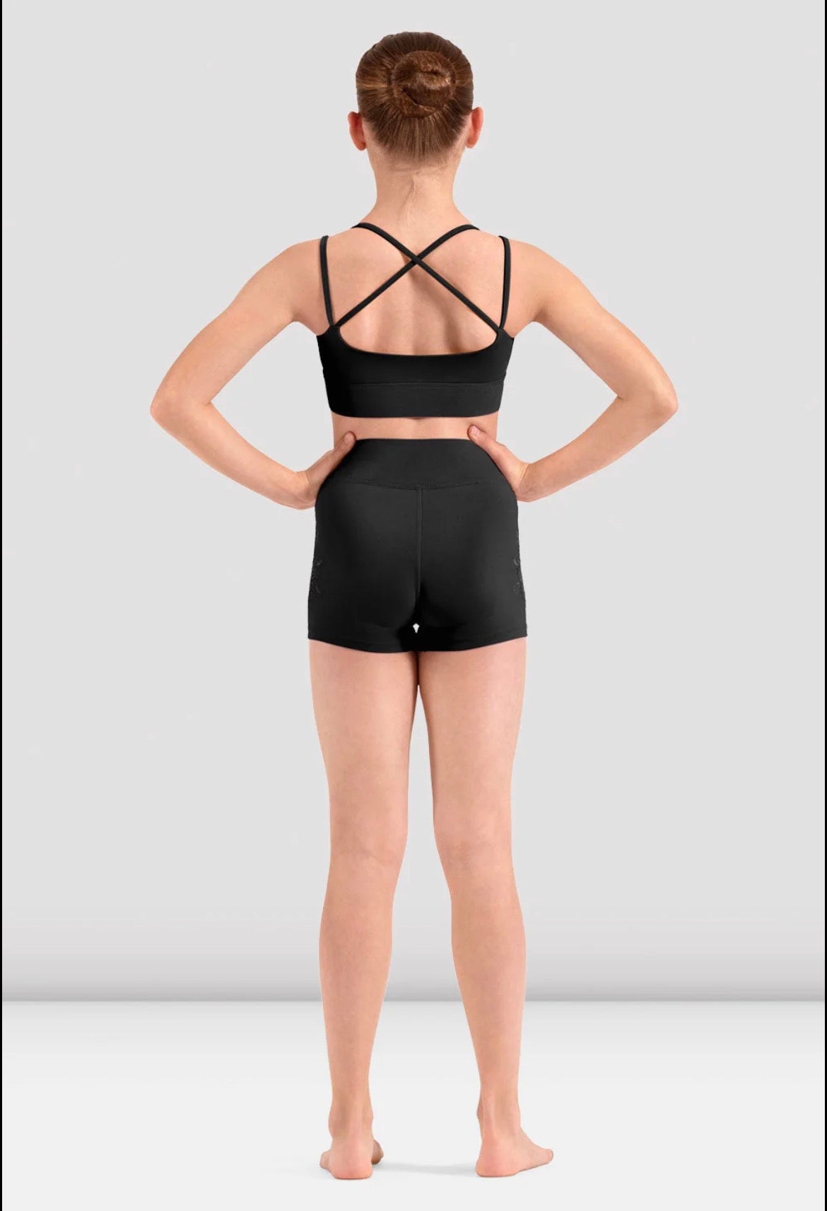 Mirella Girls Crop Top - Black