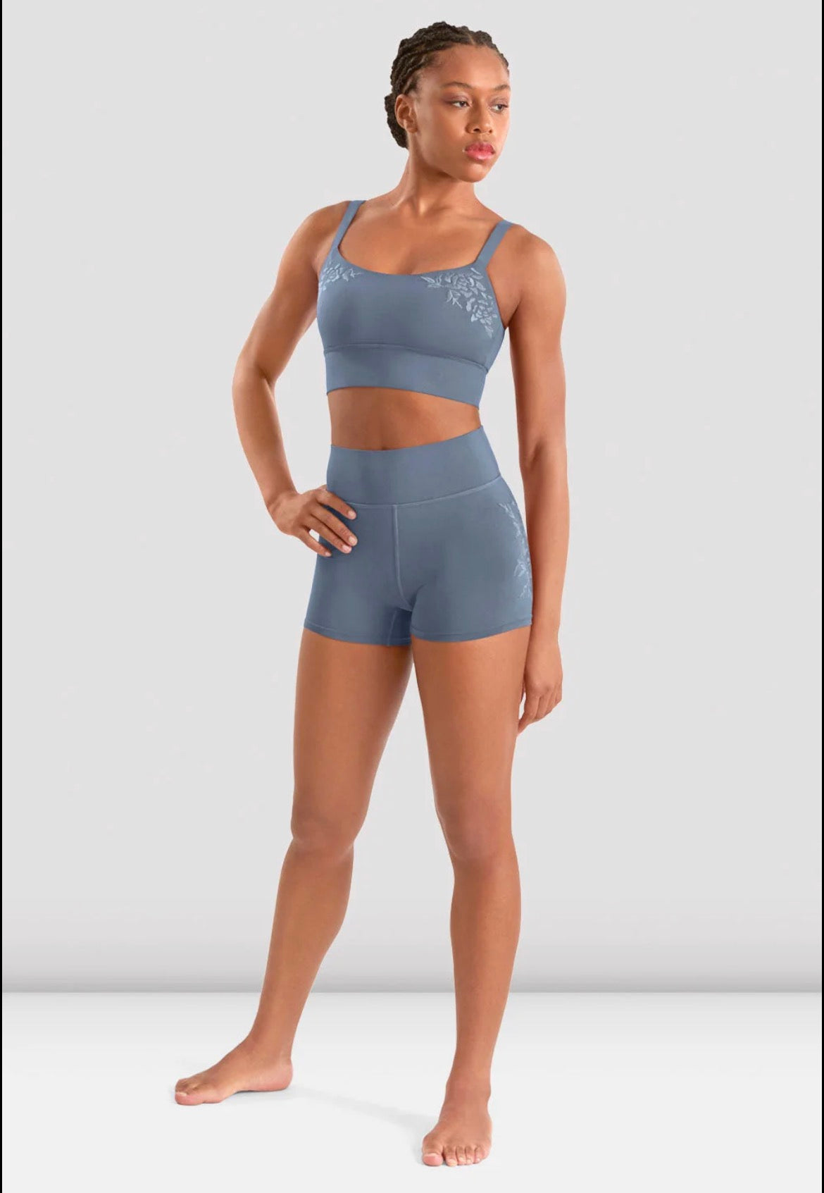 Mirella Hi Waist Shorts - Dusty Grey