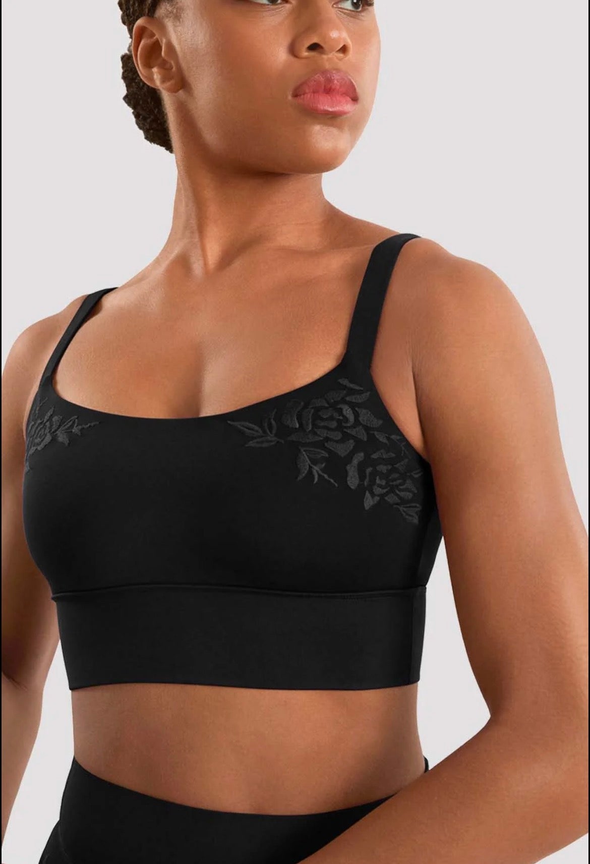 Mirella Cami Crop Top - Black